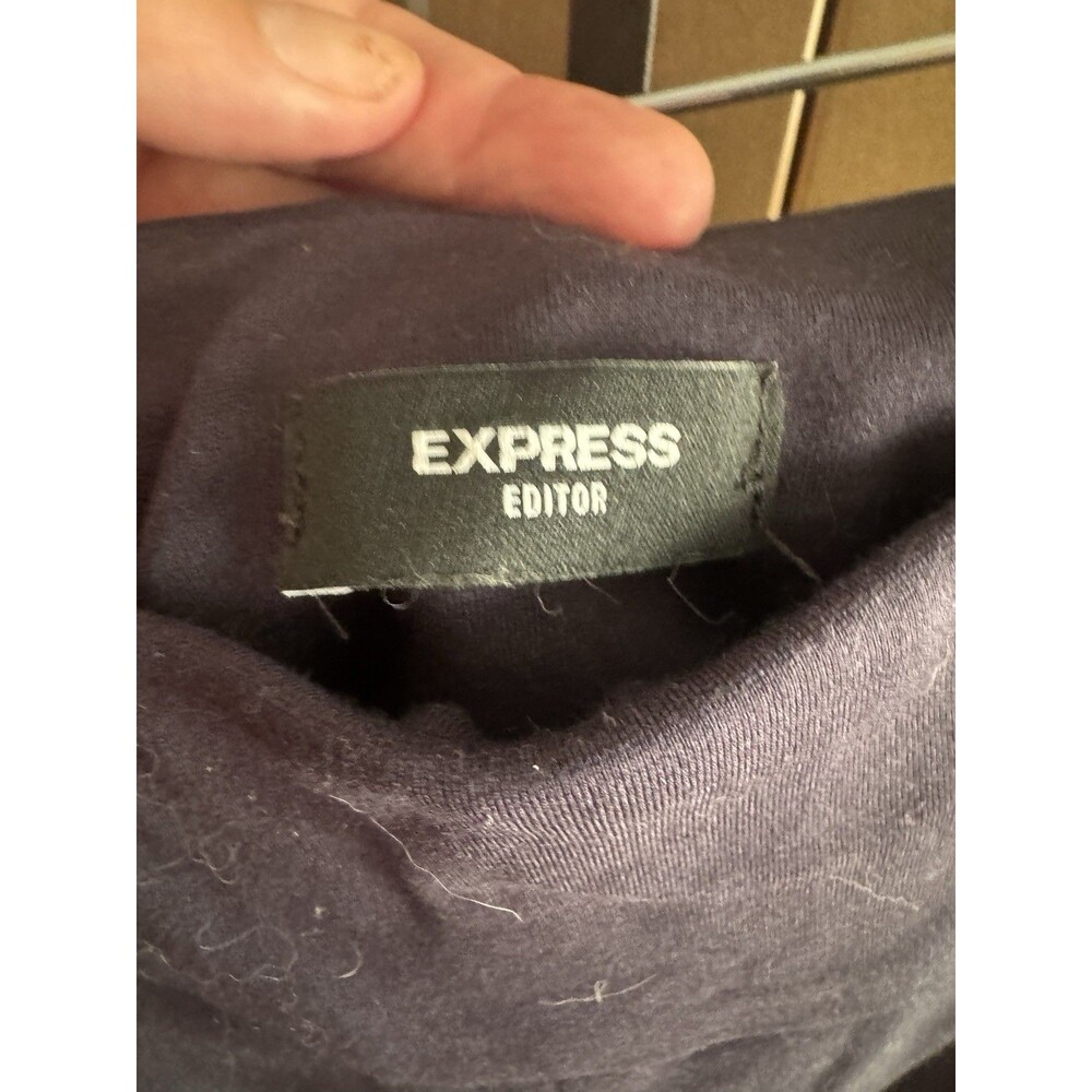 Express Editor Women's Leggings Size S Black Solid Ankle Regular Fit